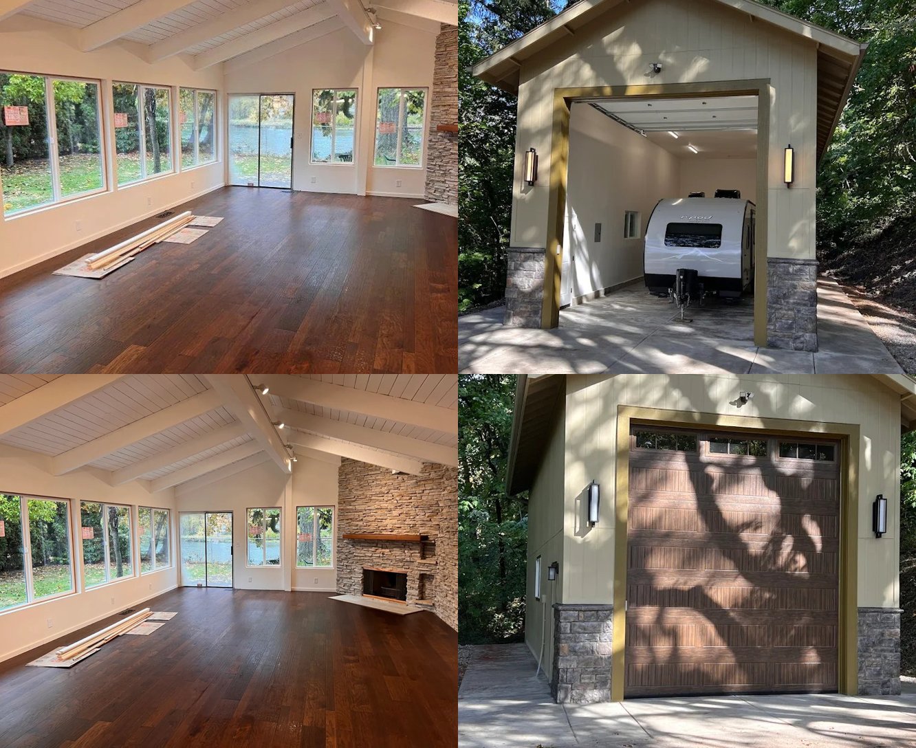 Red Umbrella finished projects — custom garages, ADUs & living spaces across Eugene, Oregon