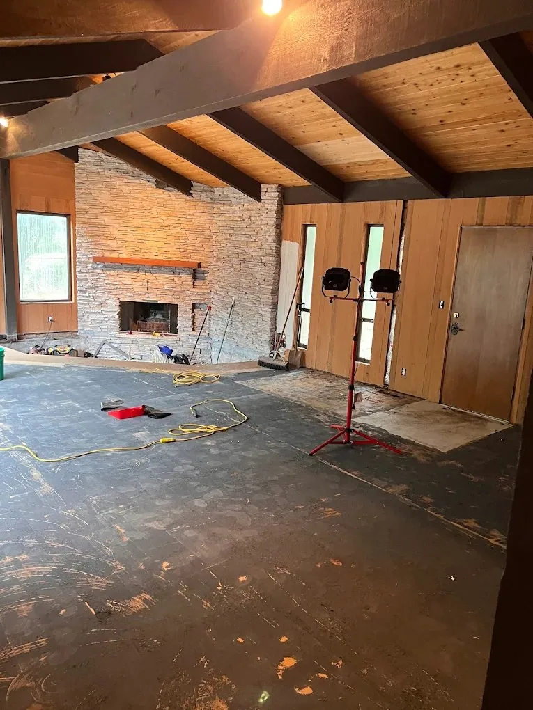Mid-Century Great Room Remodel — before